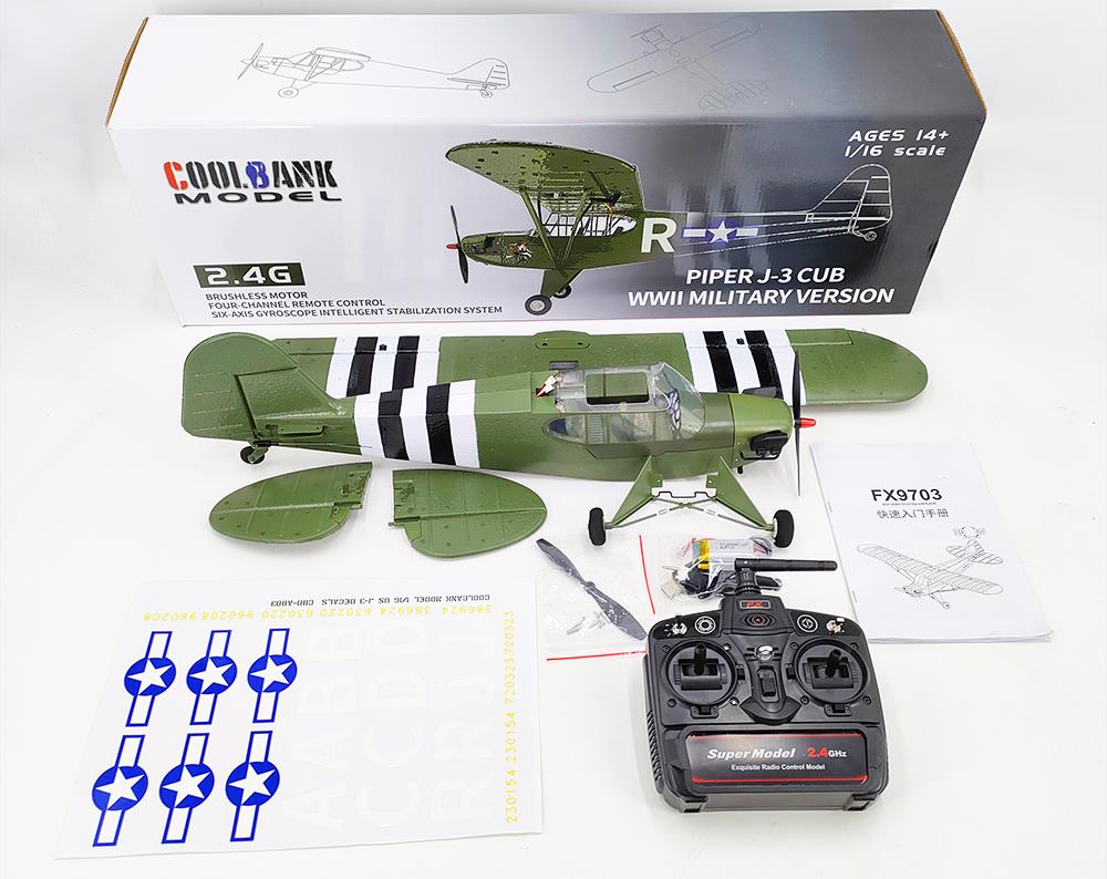 Самолет с дистанционно от Втората световна война KUBINGKE FX9703 J-3 с безчеткови мотори - Image 5